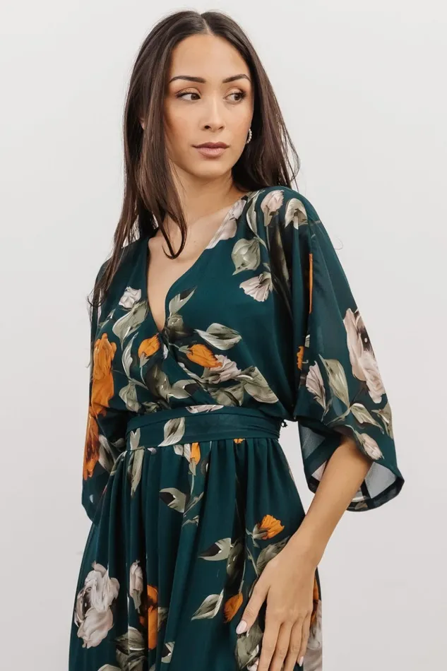 Baltic Born Maxi Dresses Kia Kimono Maxi Dress Deep Topaz Floral 8211 Women Baltic Born Maxi Dresses Kia Kimono Maxi Dress Deep Topaz Floral 8211 Women