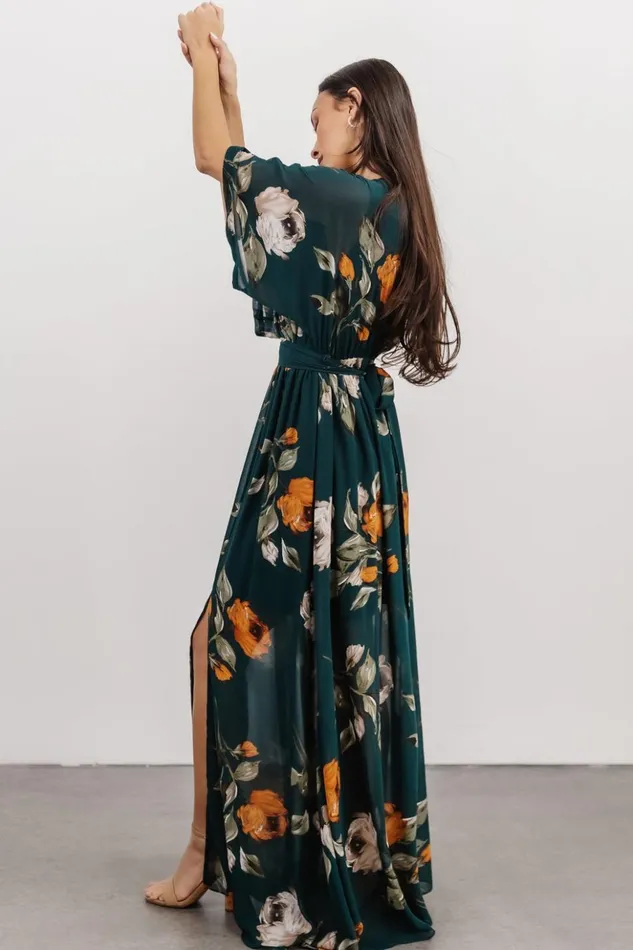 Baltic Born Maxi Dresses Kia Kimono Maxi Dress Deep Topaz Floral 8211 Women Baltic Born Maxi Dresses Kia Kimono Maxi Dress Deep Topaz Floral 8211 Women