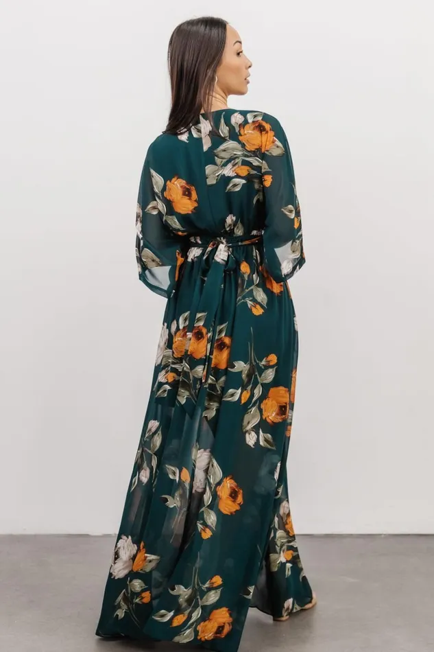 Baltic Born Maxi Dresses Kia Kimono Maxi Dress Deep Topaz Floral 8211 Women Baltic Born Maxi Dresses Kia Kimono Maxi Dress Deep Topaz Floral 8211 Women