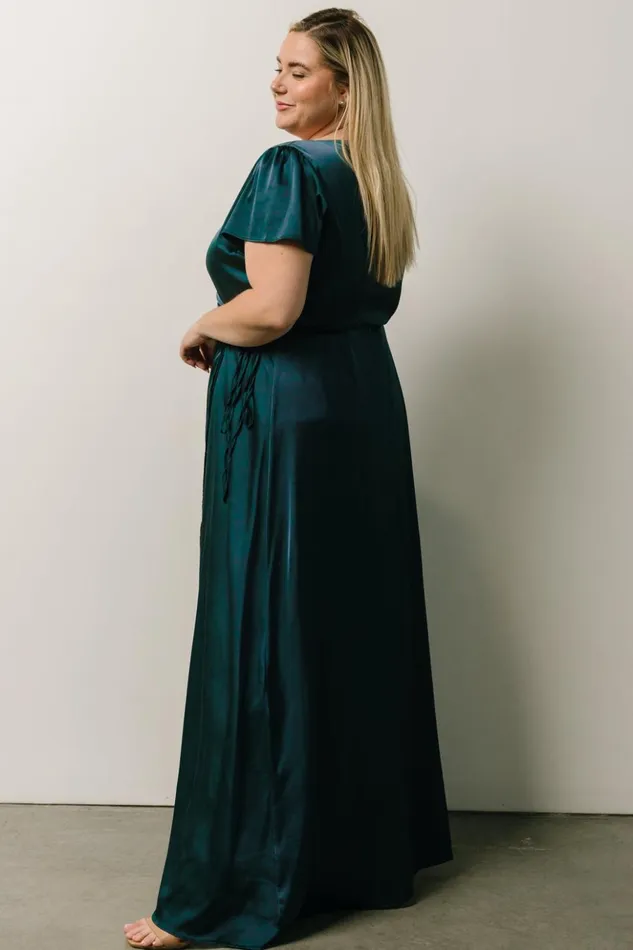 Baltic Born Maxi Dresses Krystal Satin Wrap Gown Deep Blue 8211 Women Baltic Born Maxi Dresses Krystal Satin Wrap Gown Deep Blue 8211 Women