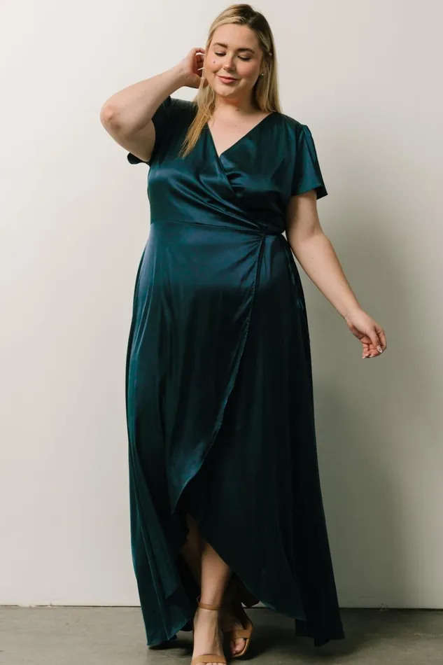 Baltic Born Maxi Dresses Krystal Satin Wrap Gown Deep Blue 8211 Women Baltic Born Maxi Dresses Krystal Satin Wrap Gown Deep Blue 8211 Women
