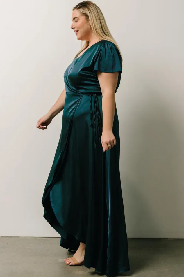 Baltic Born Maxi Dresses Krystal Satin Wrap Gown Deep Blue 8211 Women Baltic Born Maxi Dresses Krystal Satin Wrap Gown Deep Blue 8211 Women