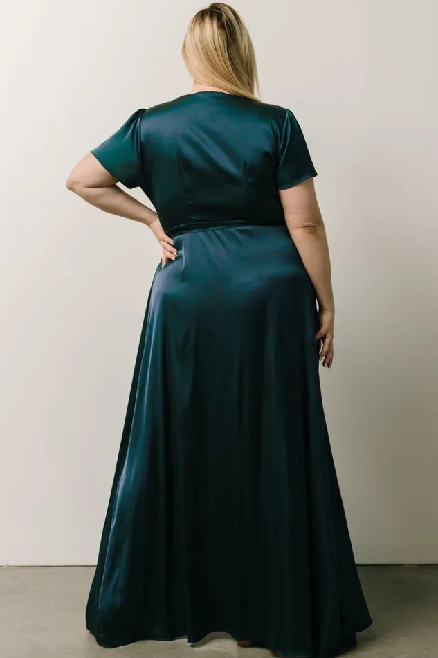 Baltic Born Maxi Dresses Krystal Satin Wrap Gown Deep Blue 8211 Women Baltic Born Maxi Dresses Krystal Satin Wrap Gown Deep Blue 8211 Women