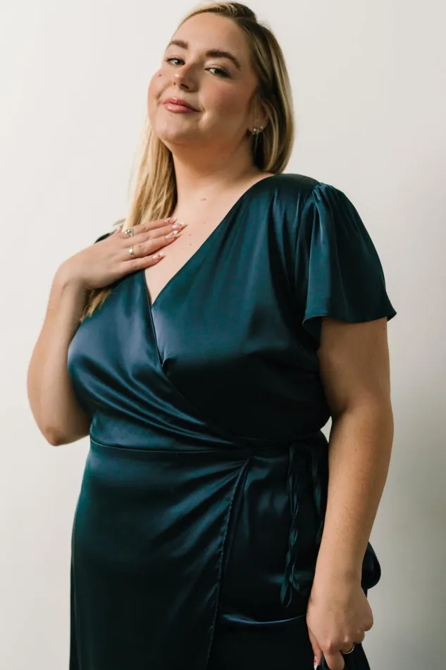 Baltic Born Maxi Dresses Krystal Satin Wrap Gown Deep Blue 8211 Women Baltic Born Maxi Dresses Krystal Satin Wrap Gown Deep Blue 8211 Women