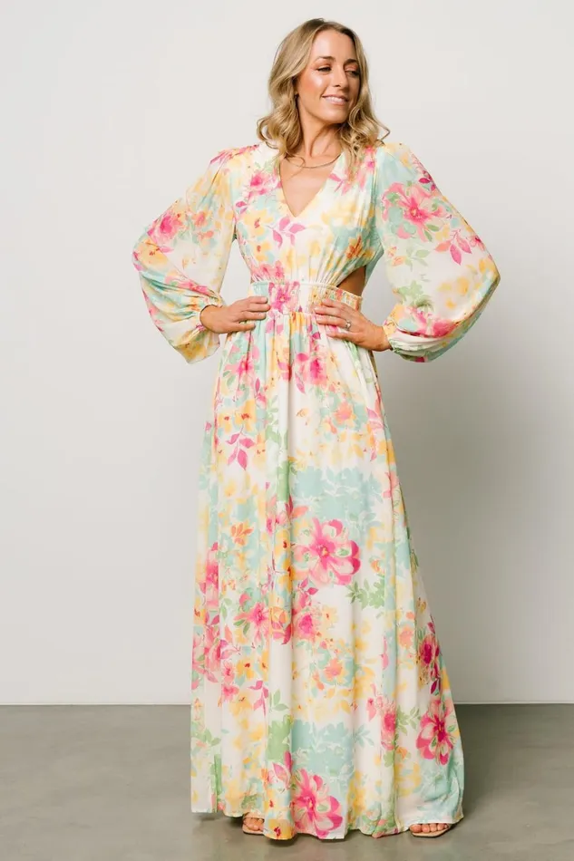 Baltic Born Maxi Dresses Lancaster Maxi Dress Ivory Multi Floral 8211 Women Baltic Born Maxi Dresses Lancaster Maxi Dress Ivory Multi Floral 8211 Women