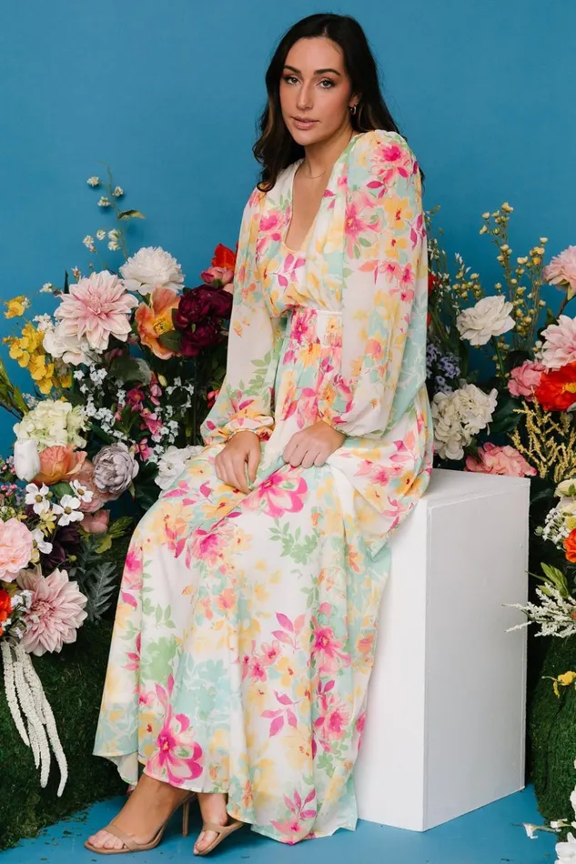 Baltic Born Maxi Dresses Lancaster Maxi Dress Ivory Multi Floral 8211 Women Baltic Born Maxi Dresses Lancaster Maxi Dress Ivory Multi Floral 8211 Women