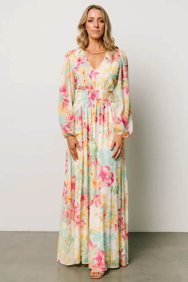 Baltic Born Maxi Dresses Lancaster Maxi Dress Ivory Multi Floral 8211 Women Baltic Born Maxi Dresses Lancaster Maxi Dress Ivory Multi Floral 8211 Women