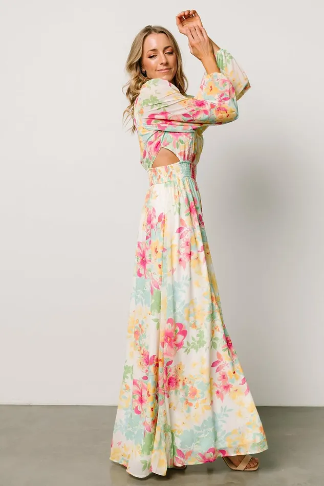 Baltic Born Maxi Dresses Lancaster Maxi Dress Ivory Multi Floral 8211 Women Baltic Born Maxi Dresses Lancaster Maxi Dress Ivory Multi Floral 8211 Women
