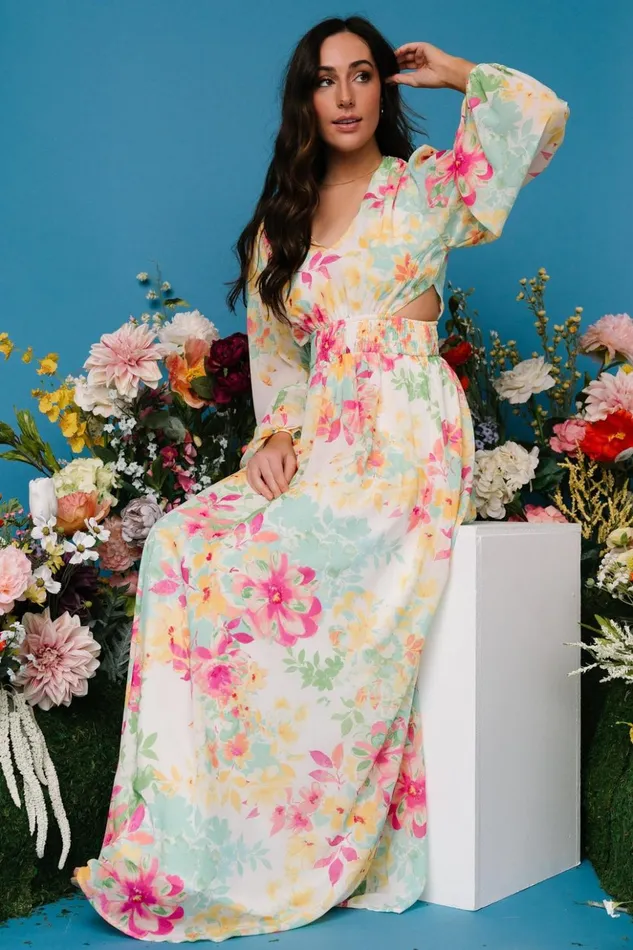 Baltic Born Maxi Dresses Lancaster Maxi Dress Ivory Multi Floral 8211 Women Baltic Born Maxi Dresses Lancaster Maxi Dress Ivory Multi Floral 8211 Women
