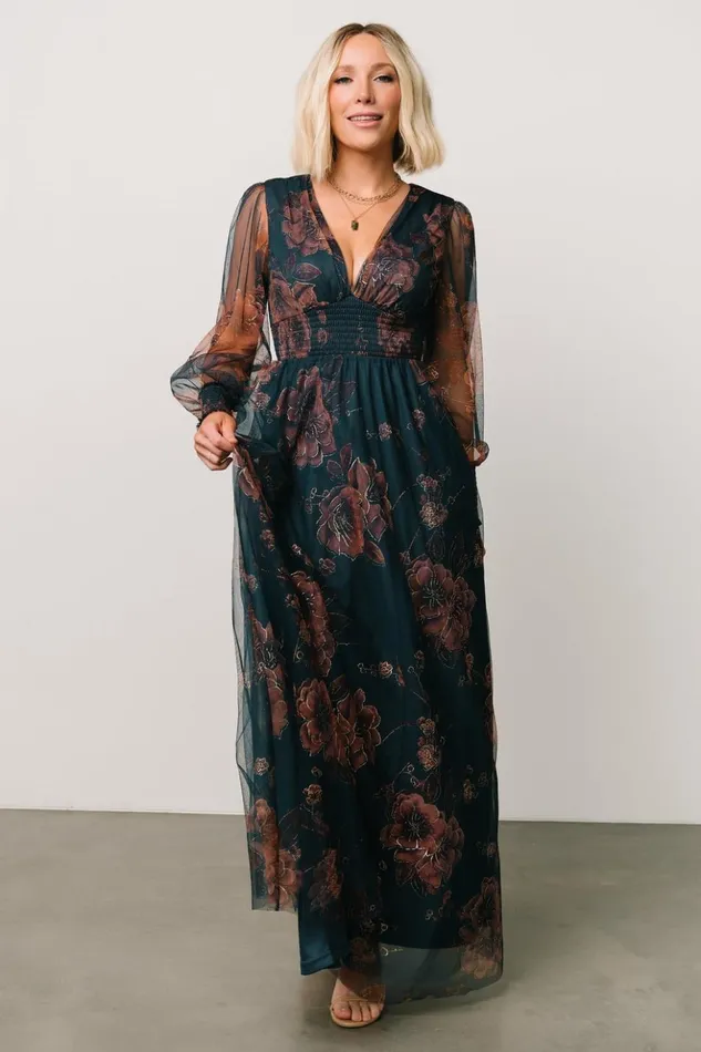 Baltic Born Maxi Dresses Layla Tulle Maxi Dress Copper Blue Metallic 8211 Women Baltic Born Maxi Dresses Layla Tulle Maxi Dress Copper Blue Metallic 8211 Women