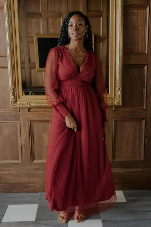Baltic Born Maxi Dresses Layla Tulle Maxi Dress Terracotta 8211 Women Baltic Born Maxi Dresses Layla Tulle Maxi Dress Terracotta 8211 Women
