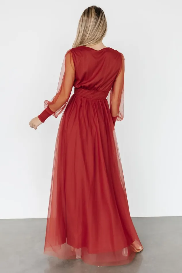 Baltic Born Maxi Dresses Layla Tulle Maxi Dress Terracotta 8211 Women Baltic Born Maxi Dresses Layla Tulle Maxi Dress Terracotta 8211 Women