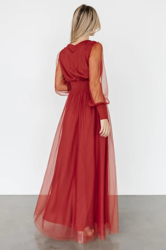 Baltic Born Maxi Dresses Layla Tulle Maxi Dress Terracotta 8211 Women Baltic Born Maxi Dresses Layla Tulle Maxi Dress Terracotta 8211 Women