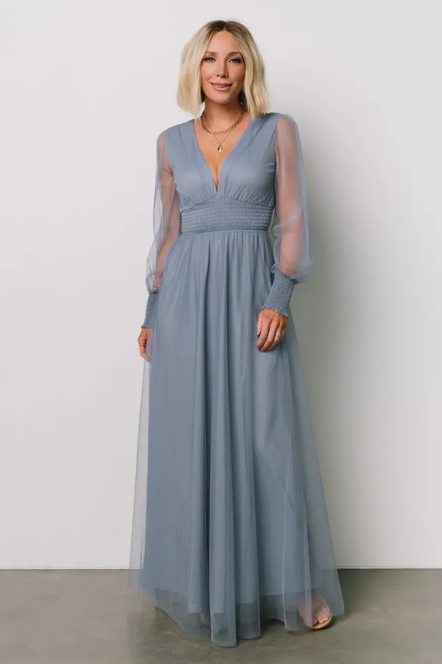Baltic Born Maxi Dresses Layla Tulle Maxi Dress Whisper Blue 8211 Women