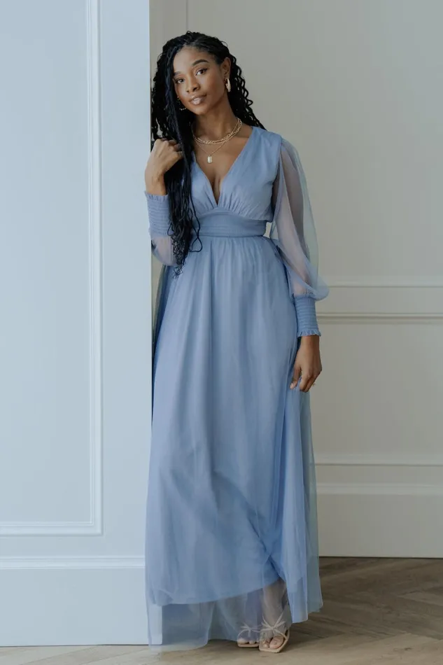 Baltic Born Maxi Dresses Layla Tulle Maxi Dress Whisper Blue 8211 Women Baltic Born Maxi Dresses Layla Tulle Maxi Dress Whisper Blue 8211 Women