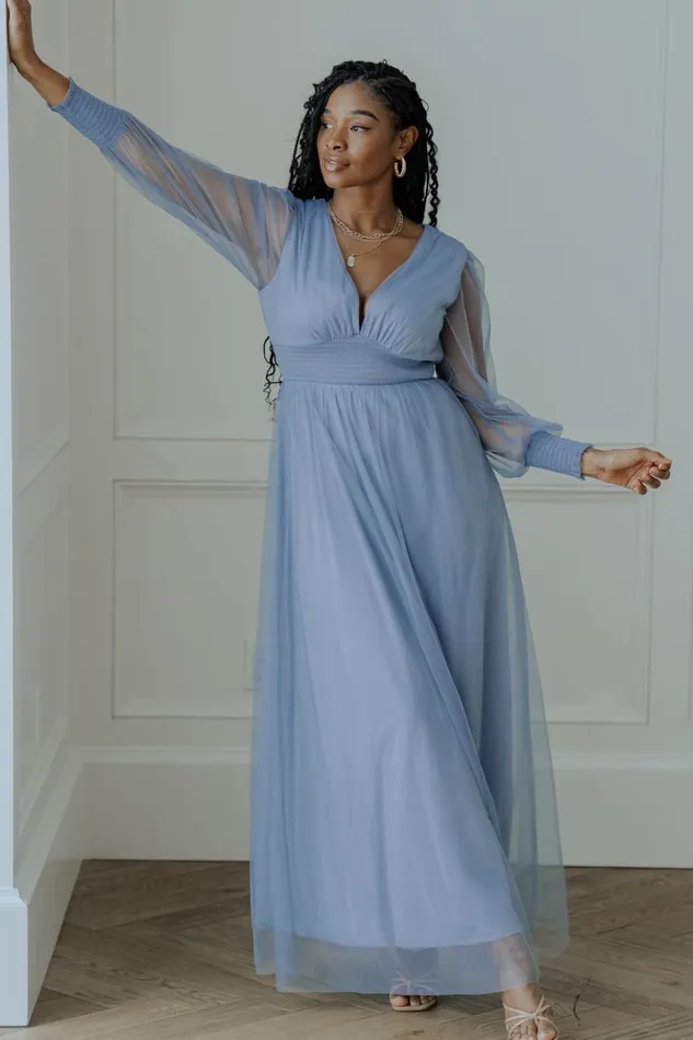 Baltic Born Maxi Dresses Layla Tulle Maxi Dress Whisper Blue 8211 Women Baltic Born Maxi Dresses Layla Tulle Maxi Dress Whisper Blue 8211 Women