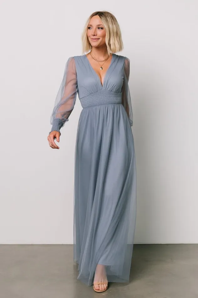 Baltic Born Maxi Dresses Layla Tulle Maxi Dress Whisper Blue 8211 Women Baltic Born Maxi Dresses Layla Tulle Maxi Dress Whisper Blue 8211 Women