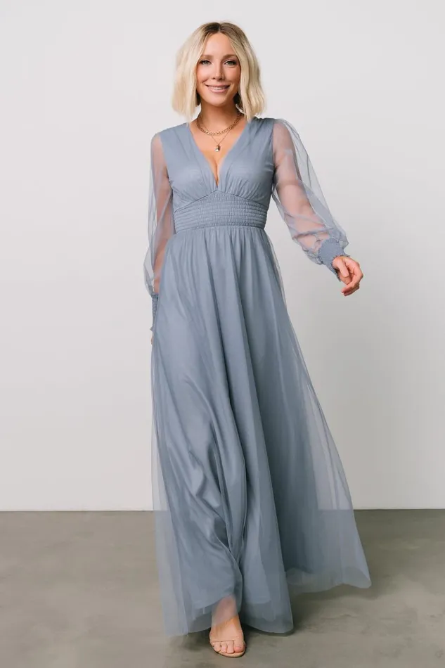 Baltic Born Maxi Dresses Layla Tulle Maxi Dress Whisper Blue 8211 Women Baltic Born Maxi Dresses Layla Tulle Maxi Dress Whisper Blue 8211 Women