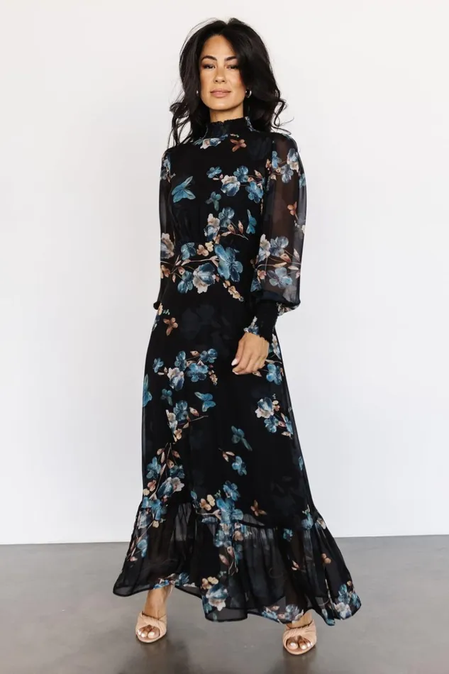 Baltic Born Maxi Dresses Luciana Maxi Dress Black Blue 8211 Women