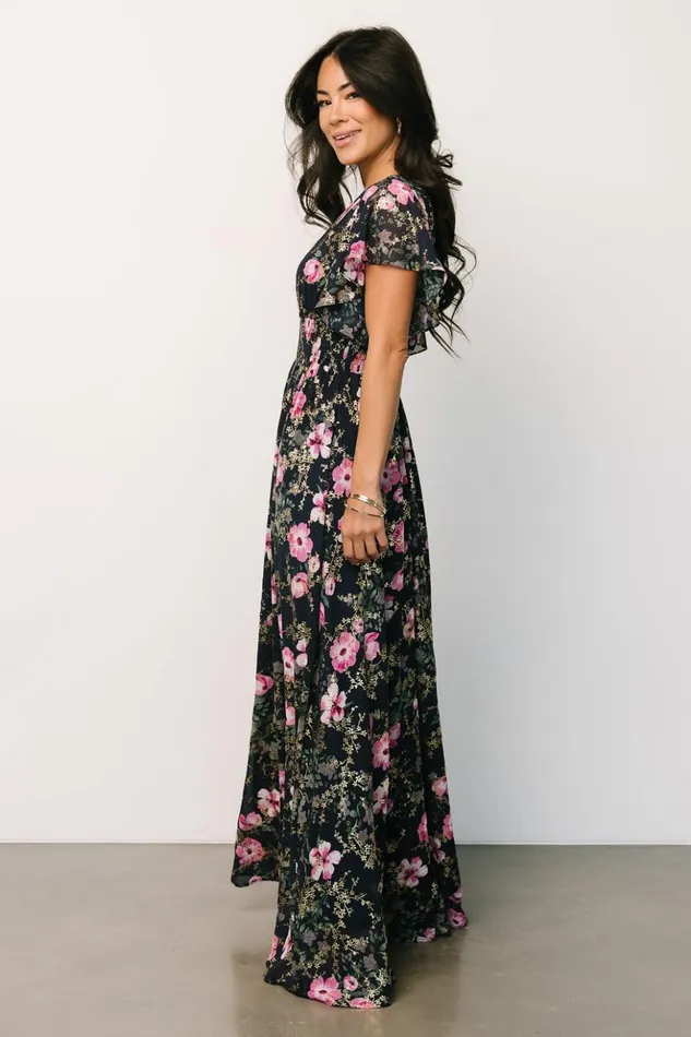 Baltic Born Maxi Dresses Lynlee Metallic Maxi Dress Dark Blue Pink 8211 Women Baltic Born Maxi Dresses Lynlee Metallic Maxi Dress Dark Blue Pink 8211 Women