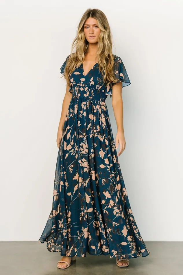 Baltic Born Maxi Dresses Lynlee Metallic Maxi Dress Topaz 8211 Women