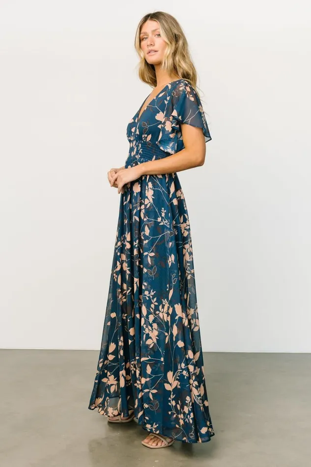 Baltic Born Maxi Dresses Lynlee Metallic Maxi Dress Topaz 8211 Women Baltic Born Maxi Dresses Lynlee Metallic Maxi Dress Topaz 8211 Women