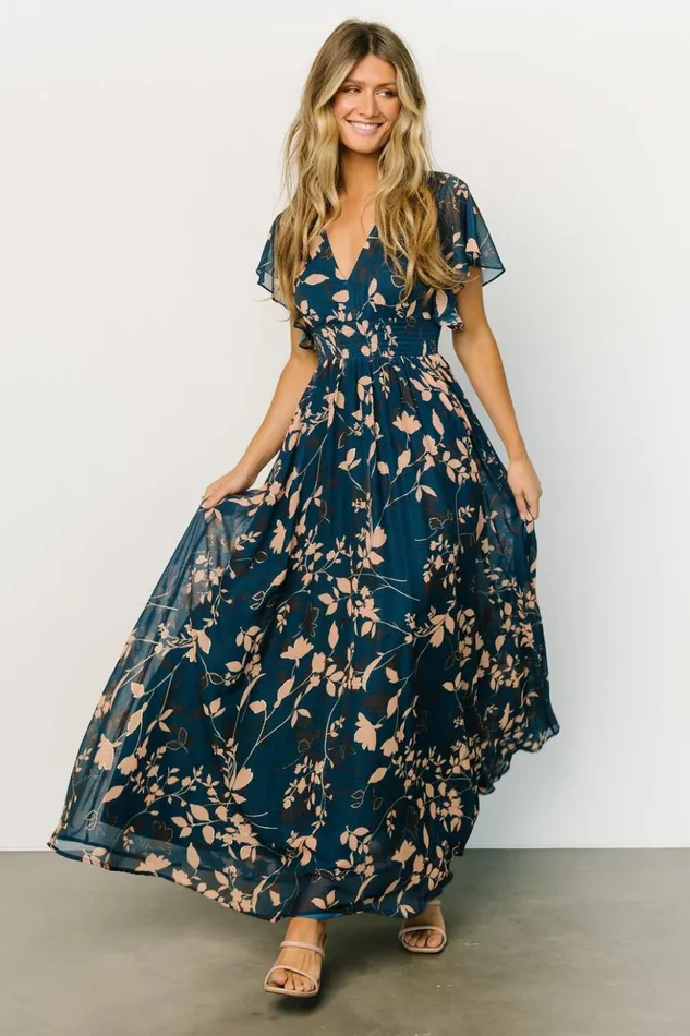 Baltic Born Maxi Dresses Lynlee Metallic Maxi Dress Topaz 8211 Women Baltic Born Maxi Dresses Lynlee Metallic Maxi Dress Topaz 8211 Women