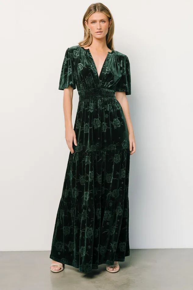 Baltic Born Maxi Dresses Magliato Embossed Velvet Maxi Dress Green 8211 Women Baltic Born Maxi Dresses Magliato Embossed Velvet Maxi Dress Green 8211 Women