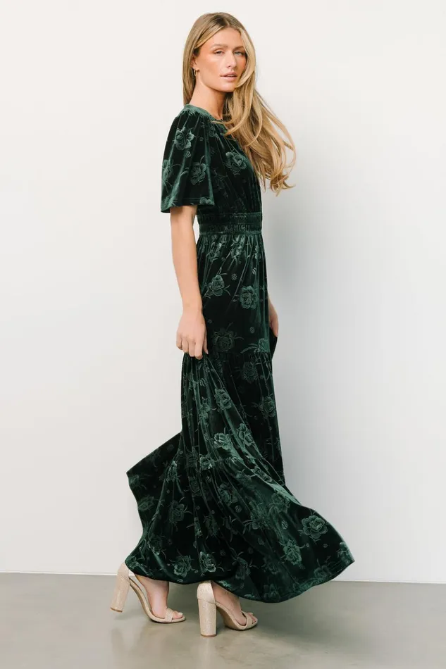 Baltic Born Maxi Dresses Magliato Embossed Velvet Maxi Dress Green 8211 Women Baltic Born Maxi Dresses Magliato Embossed Velvet Maxi Dress Green 8211 Women