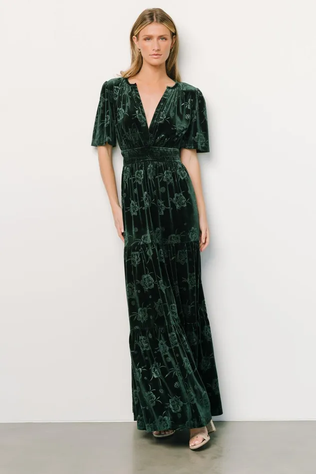 Baltic Born Maxi Dresses Magliato Embossed Velvet Maxi Dress Green 8211 Women Baltic Born Maxi Dresses Magliato Embossed Velvet Maxi Dress Green 8211 Women