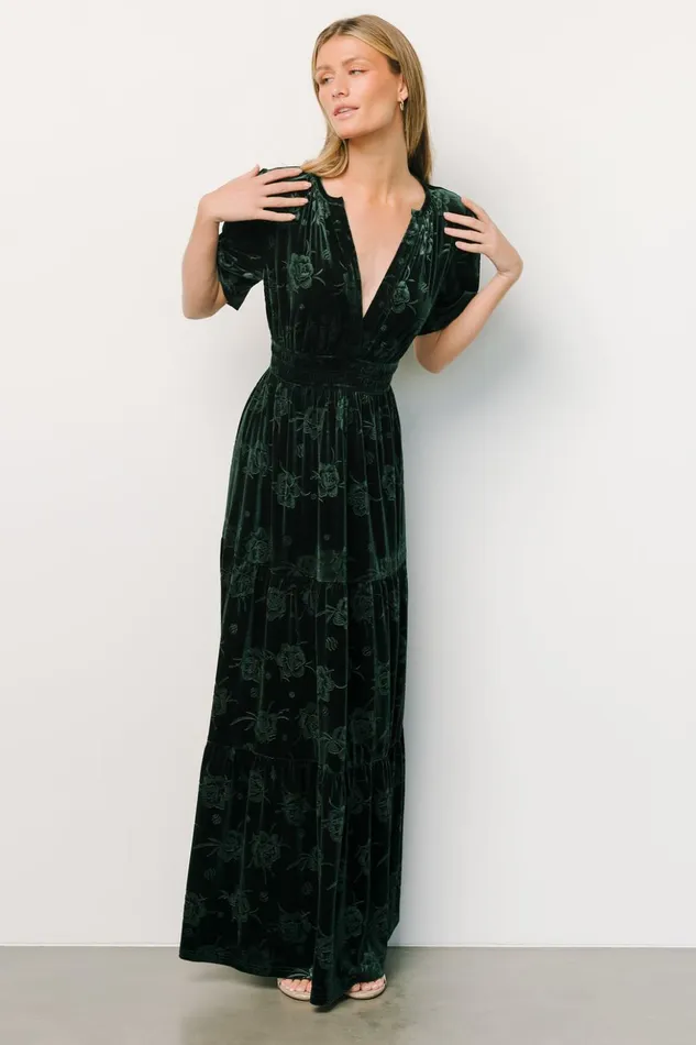 Baltic Born Maxi Dresses Magliato Embossed Velvet Maxi Dress Green 8211 Women Baltic Born Maxi Dresses Magliato Embossed Velvet Maxi Dress Green 8211 Women