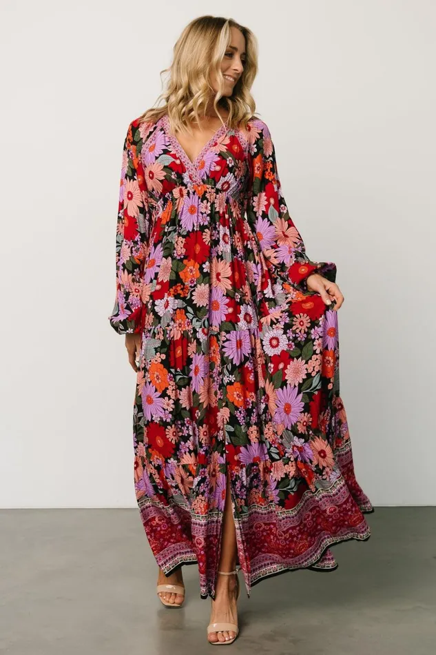Baltic Born Maxi Dresses Malena Maxi Dress Black Multi 8211 Women