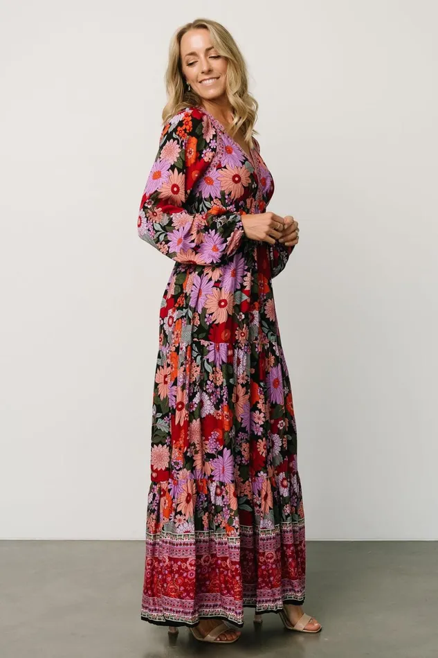 Baltic Born Maxi Dresses Malena Maxi Dress Black Multi 8211 Women Baltic Born Maxi Dresses Malena Maxi Dress Black Multi 8211 Women