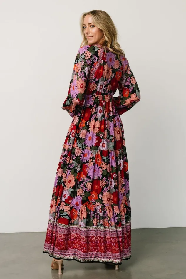 Baltic Born Maxi Dresses Malena Maxi Dress Black Multi 8211 Women Baltic Born Maxi Dresses Malena Maxi Dress Black Multi 8211 Women