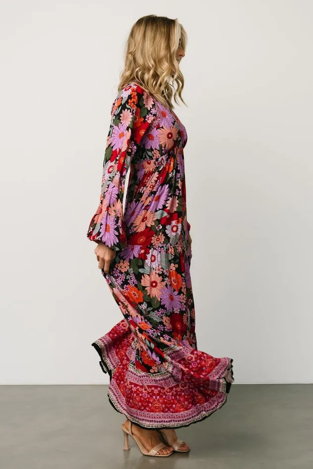 Baltic Born Maxi Dresses Malena Maxi Dress Black Multi 8211 Women Baltic Born Maxi Dresses Malena Maxi Dress Black Multi 8211 Women