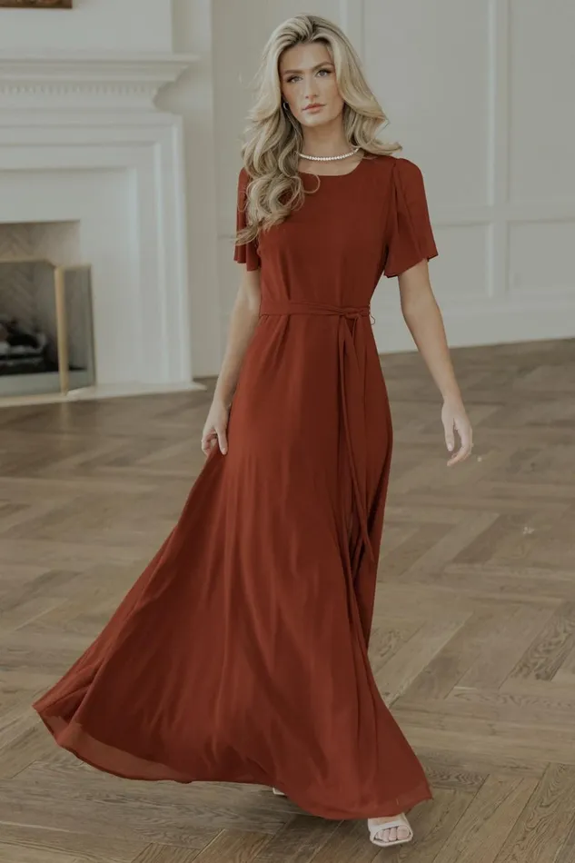 Baltic Born Maxi Dresses Naomi Short Sleeve Maxi Dress Cinnamon 8211 Women Baltic Born Maxi Dresses Naomi Short Sleeve Maxi Dress Cinnamon 8211 Women