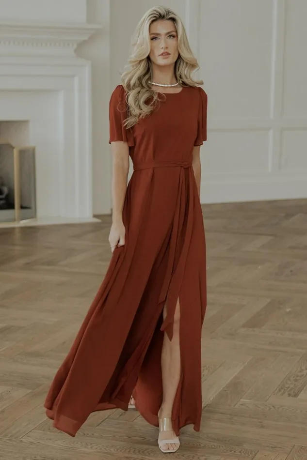 Baltic Born Maxi Dresses Naomi Short Sleeve Maxi Dress Cinnamon 8211 Women Baltic Born Maxi Dresses Naomi Short Sleeve Maxi Dress Cinnamon 8211 Women