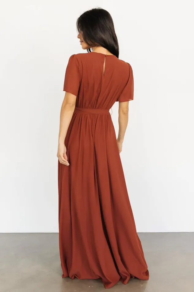 Baltic Born Maxi Dresses Naomi Short Sleeve Maxi Dress Cinnamon 8211 Women Baltic Born Maxi Dresses Naomi Short Sleeve Maxi Dress Cinnamon 8211 Women