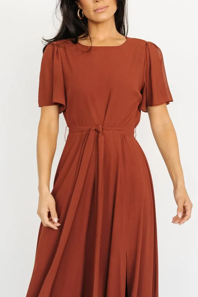 Baltic Born Maxi Dresses Naomi Short Sleeve Maxi Dress Cinnamon 8211 Women Baltic Born Maxi Dresses Naomi Short Sleeve Maxi Dress Cinnamon 8211 Women