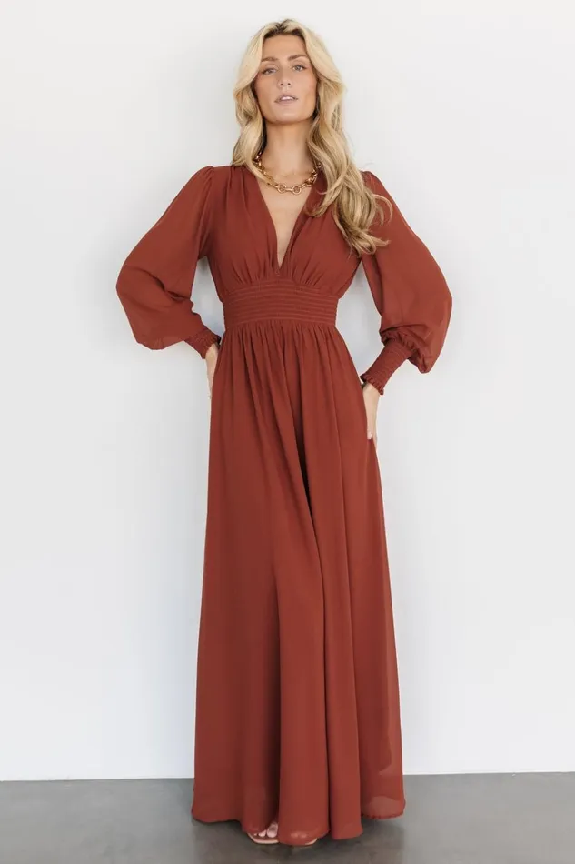 Baltic Born Maxi Dresses Olivia Maxi Dress Cinnamon 8211 Women