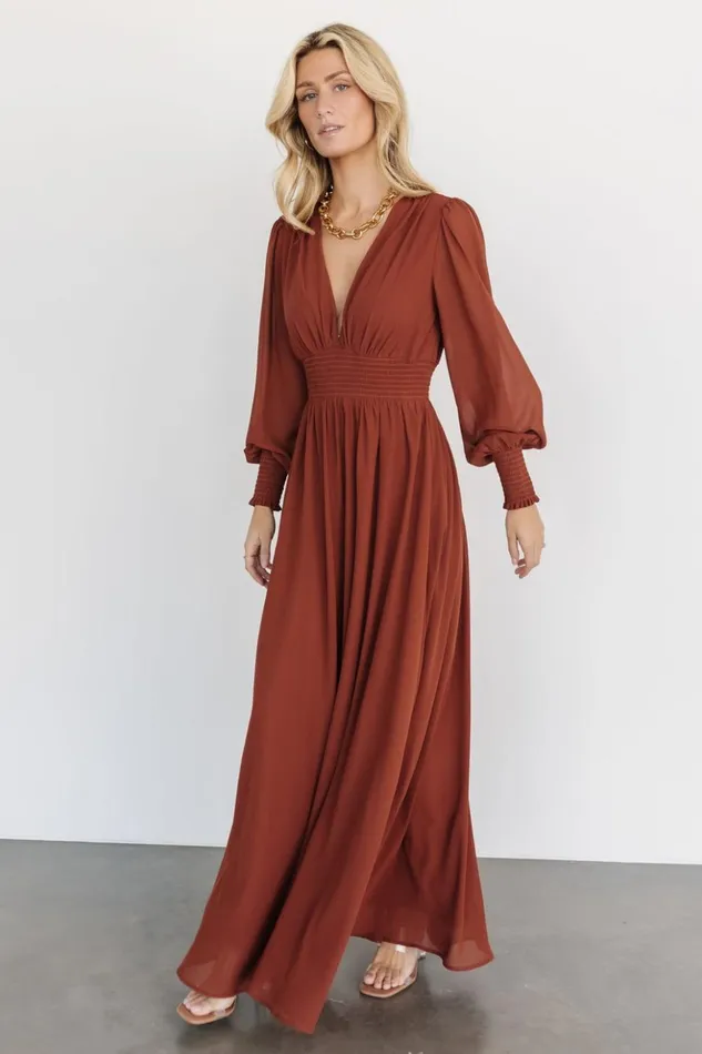 Baltic Born Maxi Dresses Olivia Maxi Dress Cinnamon 8211 Women Baltic Born Maxi Dresses Olivia Maxi Dress Cinnamon 8211 Women