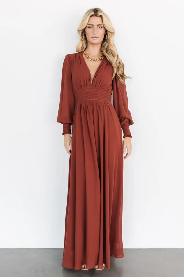 Baltic Born Maxi Dresses Olivia Maxi Dress Cinnamon 8211 Women Baltic Born Maxi Dresses Olivia Maxi Dress Cinnamon 8211 Women