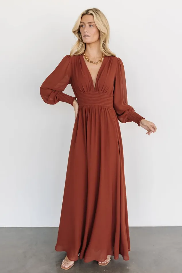 Baltic Born Maxi Dresses Olivia Maxi Dress Cinnamon 8211 Women Baltic Born Maxi Dresses Olivia Maxi Dress Cinnamon 8211 Women