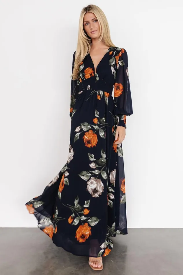 Baltic Born Maxi Dresses Olivia Maxi Dress Midnight Navy Floral 8211 Women Baltic Born Maxi Dresses Olivia Maxi Dress Midnight Navy Floral 8211 Women