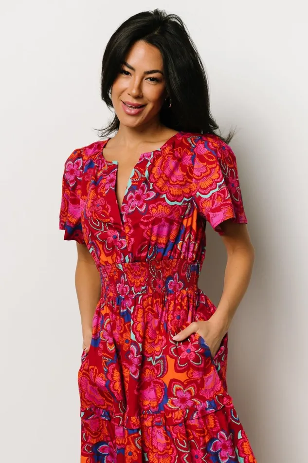 Baltic Born Maxi Dresses Palmer Tiered Maxi Dress Multi Floral 8211 Women Baltic Born Maxi Dresses Palmer Tiered Maxi Dress Multi Floral 8211 Women