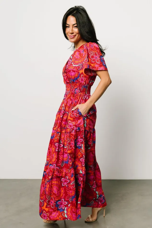 Baltic Born Maxi Dresses Palmer Tiered Maxi Dress Multi Floral 8211 Women Baltic Born Maxi Dresses Palmer Tiered Maxi Dress Multi Floral 8211 Women