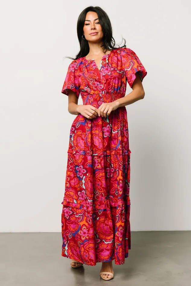 Baltic Born Maxi Dresses Palmer Tiered Maxi Dress Multi Floral 8211 Women Baltic Born Maxi Dresses Palmer Tiered Maxi Dress Multi Floral 8211 Women