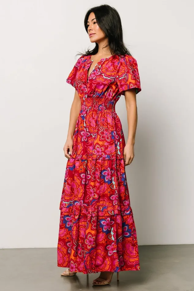 Baltic Born Maxi Dresses Palmer Tiered Maxi Dress Multi Floral 8211 Women Baltic Born Maxi Dresses Palmer Tiered Maxi Dress Multi Floral 8211 Women
