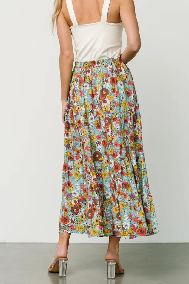 Baltic Born Maxi Dresses Reilly Maxi Skirt Teal Flower Print 8211 Women Baltic Born Maxi Dresses Reilly Maxi Skirt Teal Flower Print 8211 Women