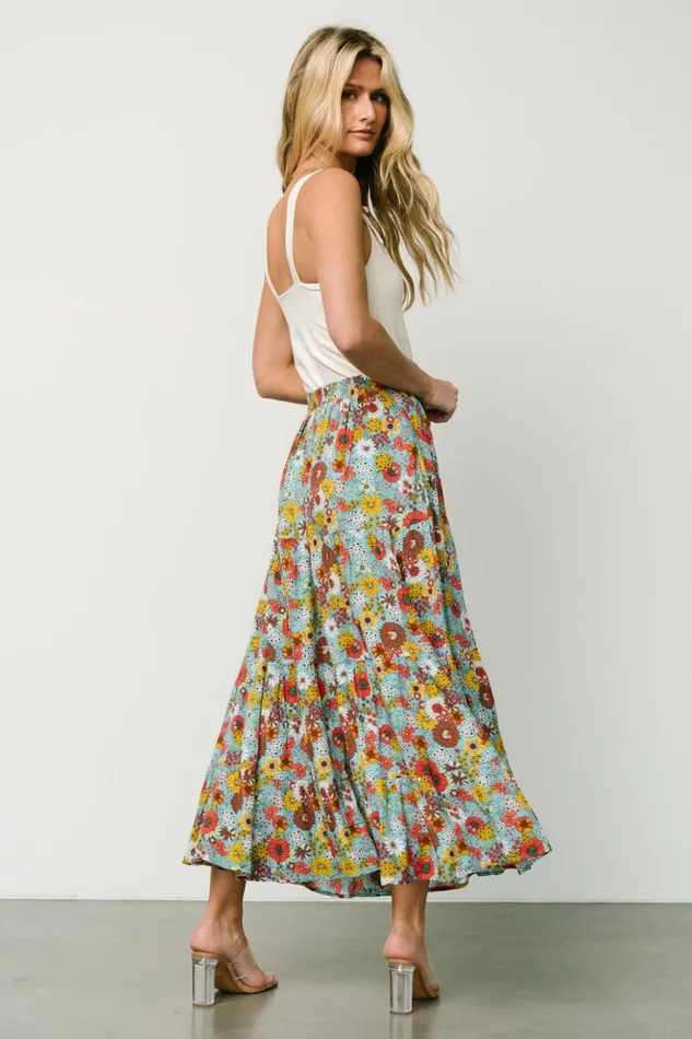 Baltic Born Maxi Dresses Reilly Maxi Skirt Teal Flower Print 8211 Women Baltic Born Maxi Dresses Reilly Maxi Skirt Teal Flower Print 8211 Women